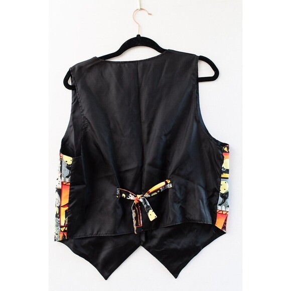 111 Main Halloween scene adj Vest Mens Unisex colorful retro witch Vampire L - Picture 4 of 5
